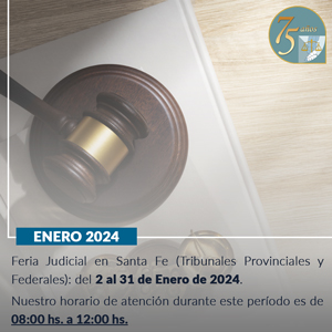 Feria Judicial - ENERO
