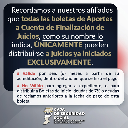 Recordatorio del Uso de Boletas a Cuenta