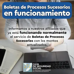 Boletas de Procesos Sucesorios en funcionamiento