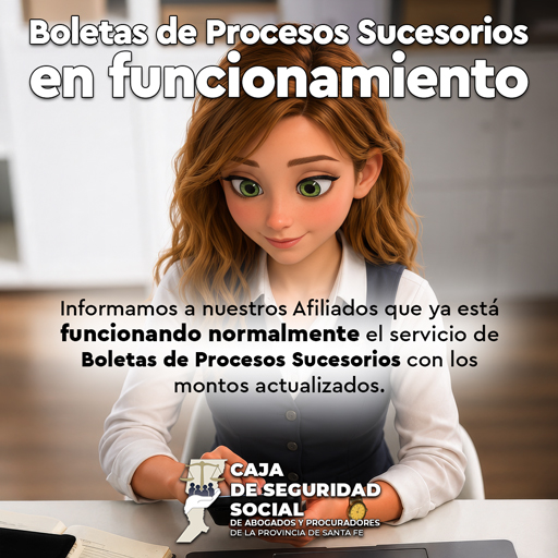 Boletas de Procesos Sucesorios en funcionamiento